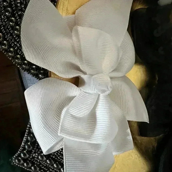 LOT OF 5 GIRLS HAIRBOWS BLACK/ BLACK&WHITE - Picture 8 of 9